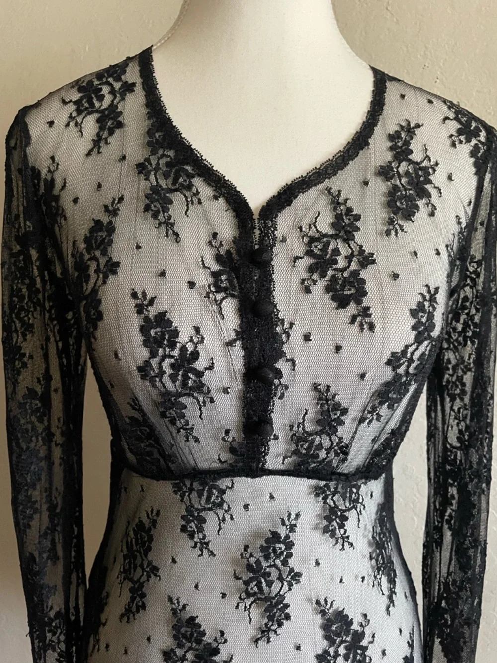 Whimsygoth black lace top - Picture 5 of 8